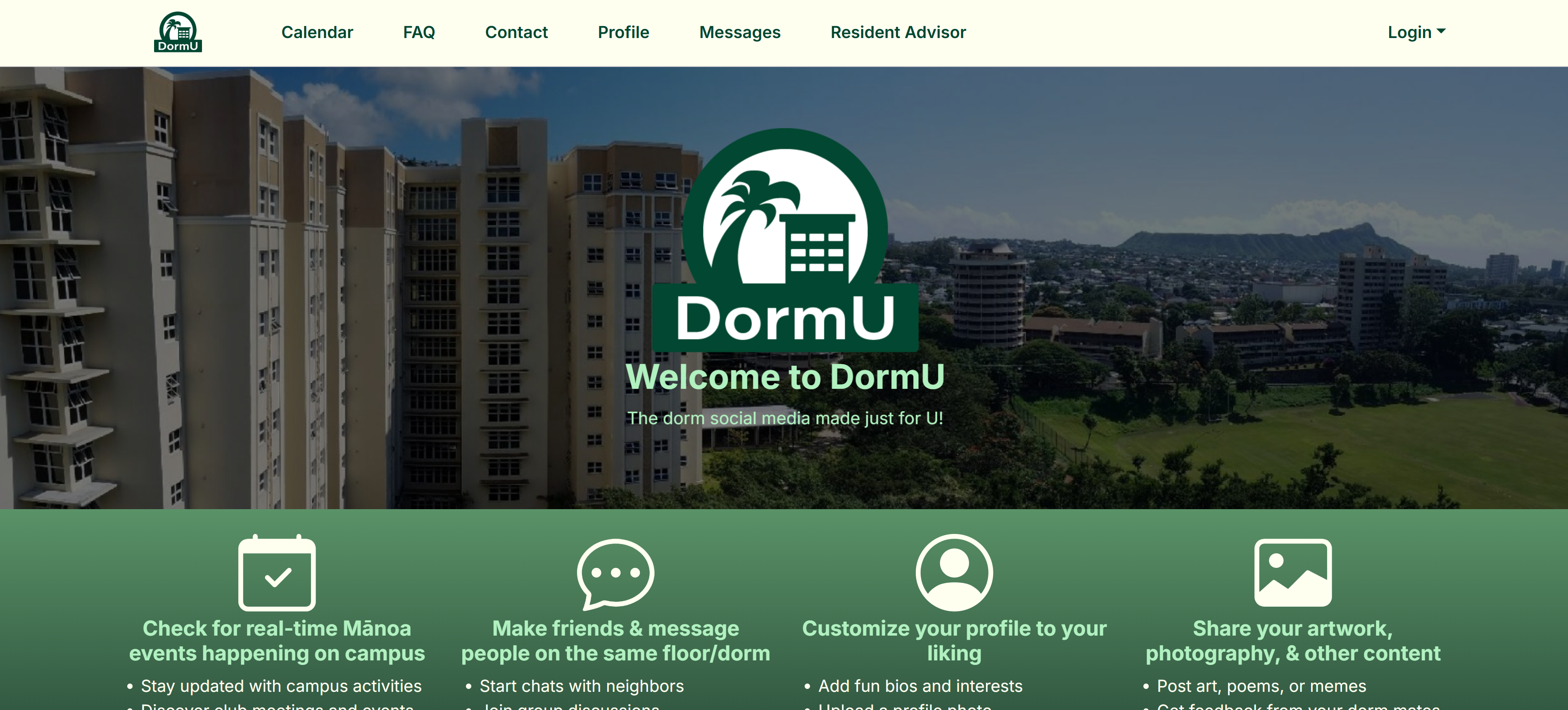 DormU Landing Page